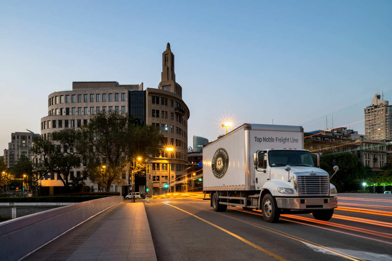 Truck on open highway